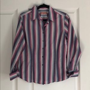 Striped Thomas Pink Superfine Twofold Button Down